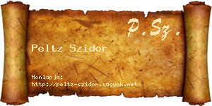 Peltz Szidor névjegykártya